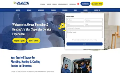 Always Plumbing & Heating Website
