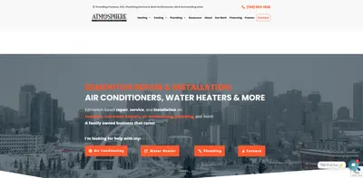 Atmosphere Plumbing and Heating Website