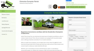 Bin There Dump That Bin Rentals Edmonton Website