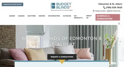 Budget Blinds Edmonton & St. Albert Website