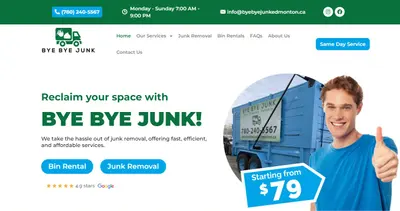Bye Bye Junk - Junk Removal and Bin Rental Website