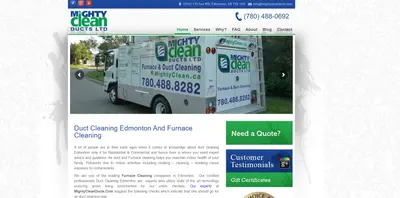 Mighty Clean Ducts Ltd Website