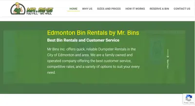 Mr Bins Dumpster Rental Website