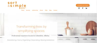 Sort and Simple Professional Organizers Website