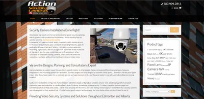 Action Security Cameras Website