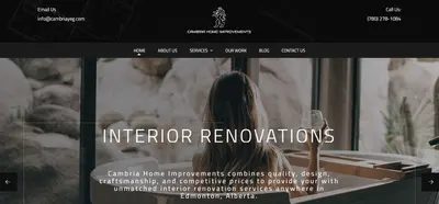 Cambria Home Improvements LTD. Website