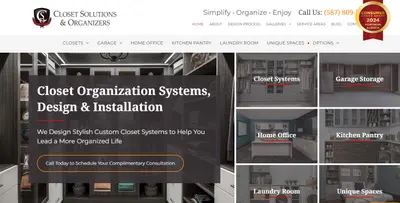 Closet Solutions & Organizers Website