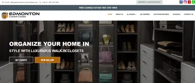 Edmonton Custom Closets Website