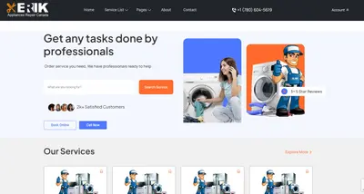 Erik Appliance Repairman Website