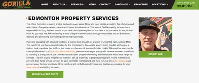 Gorilla Property Services Website