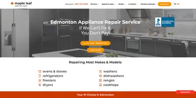 Maple Leaf Appliance Repair Website