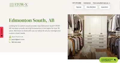 STOR-X Organizing Systems, Edmonton Website