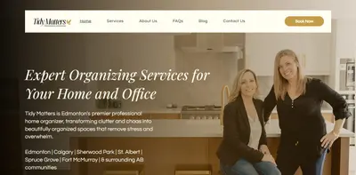 Tidy Matters Professional Organizing - Home Organizer - Edmonton Website